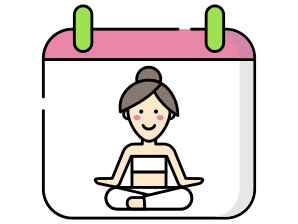 Yogadvisor - Calendar image with a character doing Yoga